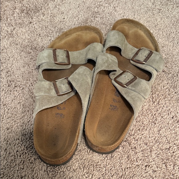 Birkenstock Gray and Brown Men's Sandals - Picture 2 of 4